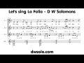 Let's Sing La Folia for three alto voices and guitar